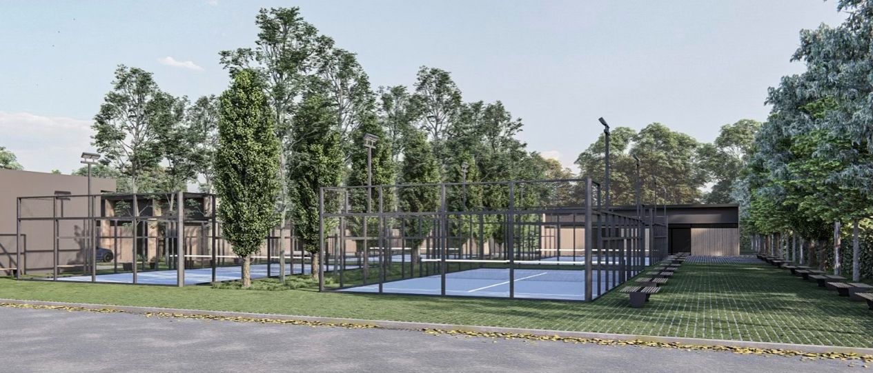 Vista de las canchas de pádel